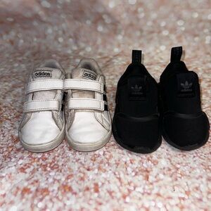 Adidas Toddler Shoes - White and Black (toddler size 5 & 6)
